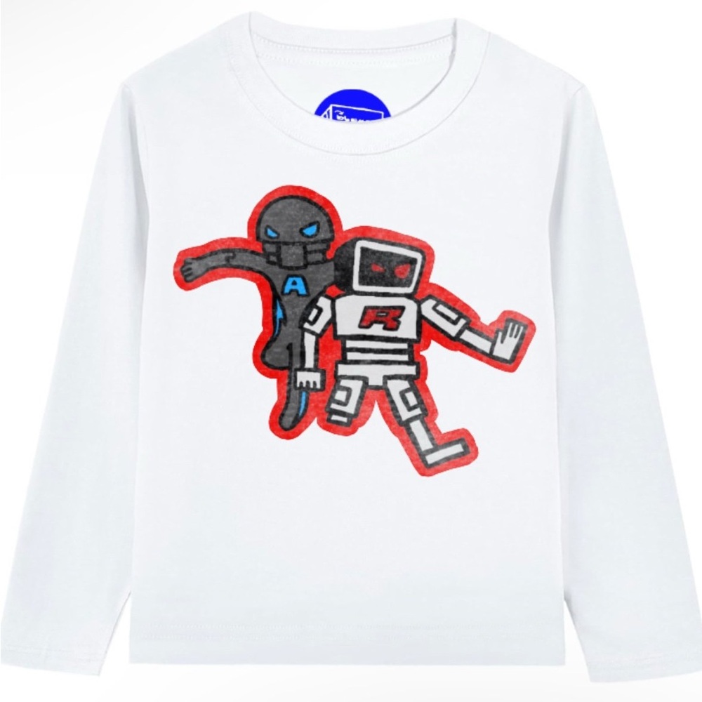 Toddler Boys Alien and Robot Long Sleeve Shirt